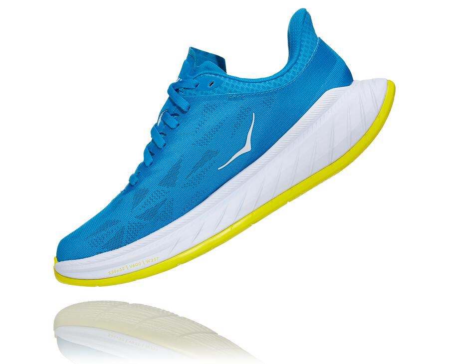 Tenis Hoka One One Mujer Azules/Blancos - Carbon X 2 - OEPV32719